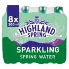 Highland Spring Sparkling Spring Water 8 x 500ml