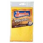 Spontex Yellow Dusters - 2 Pack