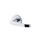 Colours Arsk Polished Chrome effect Steel Straight Latch Push-on rose Door handle (L)101mm