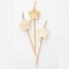 Gold Star Birthday Candles 6 per pack