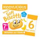 Kiddylicious Banana Soft Biscotti Baby Snacks Multi 6 x 20g