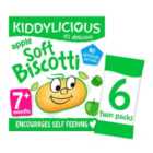Kiddylicious Apple Soft Biscotti, 7 mths+ Multipack 6 x 20g