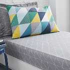 Geo Grey Fitted Sheet