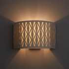 Toni Fabric Grey LED Wall light