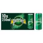 Perrier Sparkling Natural Mineral Water Fridgepack Cans 10 x 250ml
