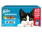 Felix Original Fish Selection in Jelly Wet Cat Food 40 x 100g