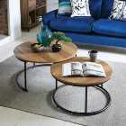 Fulton Coffee Nest of Tables, Pine Effect