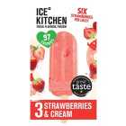 Ice Kitchen Strawberries & Cream Ice Lolly 3 x 75g