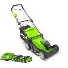 Greenworks G40LM41K2X 40cm Cordless Lawnmower with 2 x 2Ah Batteries and Charger (40V)