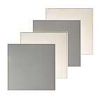 Set of 4 Cream & Grey Reversible Square Placemats