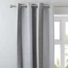 Parker Grey Chenille Eyelet Curtains
