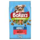 Bakers Dry Dog Food Beef & Veg 3kg