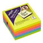 Snopake Sticky Note Cube Neon 450 Sheets 5 Colours 