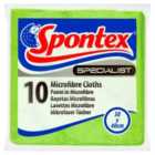 Spontex Specialist Microfibre Cloths 10 per pack