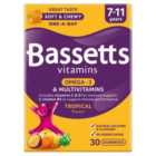 Bassetts Tropical Omega 3 & Multivitamins 7-11yrs 30 per pack