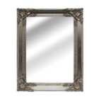 Roma Rectangle Wall Mirror, Silver