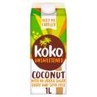 Koko Coconut Chilled Unsweetened Milk Alternative, 1litre