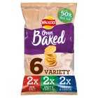Walkers Baked Crisps Variety Multipack Snacks, 6x22g