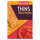 Ryvita Thins Three Cheese Flatbread Crackers, 125g