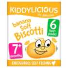 Kiddylicious Banana Soft Biscotti Baby Snacks 6 x 20g