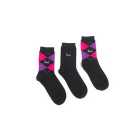 Pringle Womens Argyle Socks, Black, Size 4-8 3 per pack