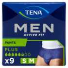 TENA Men Active Fit Incontinence Pants Plus Small/ Medium 9 per pack