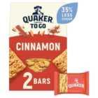 Quaker Porridge To Go Cinnamon Breakfast Bars 55g x 2 per pack