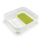 Addis Premium Soft Touch Dish Draining Rack, White / Green