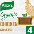 Knorr 4 Organic Chicken Stock Pot 104g