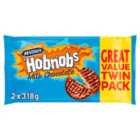 McVitie's Hobnobs Milk Chocolate Biscuits Twin Pack 2 x 318g