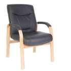 Teknik Kingston Visitor Chair w/ Oak-Coloured Arms and Legs