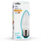 Wilko 1 pack Screw E27/ES LED 800lm Candle Light Bulb