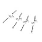 Diall PZ Round Grey Mirror screw (L)25mm, Pack of 4