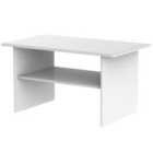 Ready Assembled Indices 1-Shelf Wooden Coffee Table - White