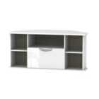 Ready Assembled Indices 5-Shelf TV Unit - White/Grey