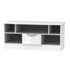 Ready Assembled Indices 5-Shelf Open TV Unit - White/Grey