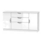 Ready Assembled Indices 3-Drawer, 2-Door TV Unit - White
