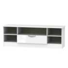 Ready Assembled Indices 1-Drawer Large Open TV Unit - White