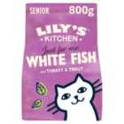 Lily's Kitchen Cat White Fish &Turkey Senior Recipe Dry Food 800g