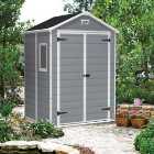 Keter Manor Grey Double Door Outdoor Apex Garden Storage Shed - 6 x 5ft