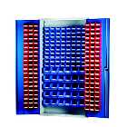 Barton Topstore 013078 Louvre Panel Cabinet (120 Red and 110 Blue Bins)