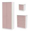Ready Assembled Tedesca Wardrobe, Chest of Drawers and Bedside Cabinet Set