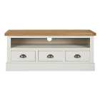 Compton TV Unit, Ivory and Oak for TVs up to 55" 