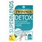 Twinings Superblends Detox with Lemon, Ginger & Fennel 20 per pack