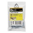Diall Zinc-plated Carbon steel Screw (Dia)4.5mm (L)20mm, Pack of 20