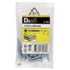 Diall Zinc-plated Carbon steel Screw (Dia)4.5mm (L)25mm, Pack of 20
