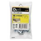 Diall Zinc-plated Carbon steel Screw (Dia)6mm (L)20mm, Pack of 20