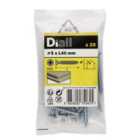 Diall Zinc-plated Carbon steel Screw (Dia)5mm (L)40mm, Pack of 20