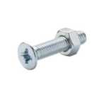 Diall M6 Pozidriv Countersunk Zinc-plated Carbon steel Machine screw & nut (Dia)6mm (L)30mm, Pack of 20