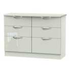 Ready Assembled Indices 6-Drawer Double Chest of Drawers - White/Grey